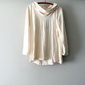 NWT NEON BUDDHA Tie Cowl-Neck Tee Soft Jersey Slub Long Sleeve Top